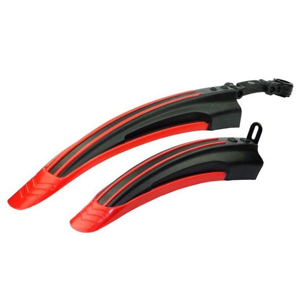 Mountain Bike Bicycle Cycling Front & Rear Mudguard Tire Fender Set Red