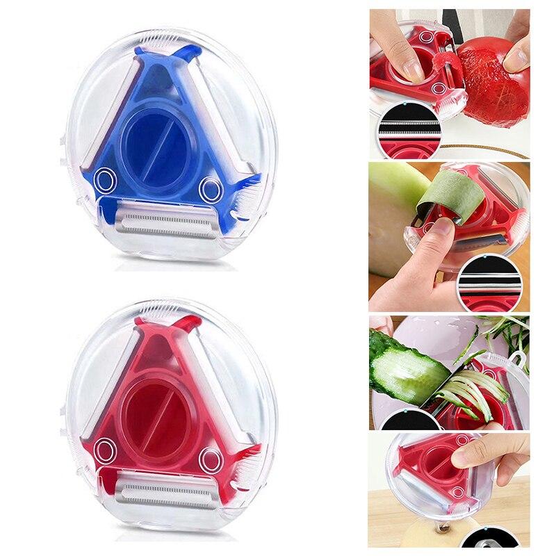 Multifunction Round Planer Peeler And Cutter Three-in-One Detachable Peeler Stainless Peeler Easy To Clean Kitchen Accessories