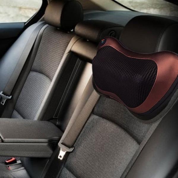 High Comfort 8 Balls Car Home Deep Kneading Massage US Plug Pillow Light Coffee