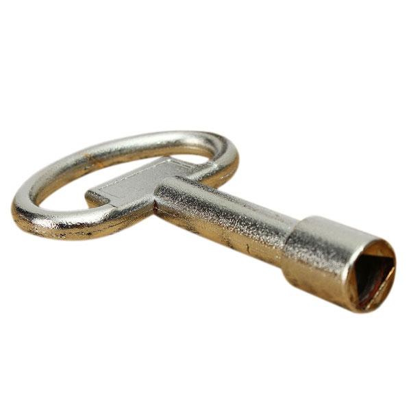 Multifunctional Inner Triangle Key for Cabinet Subway Train Elevator Silver