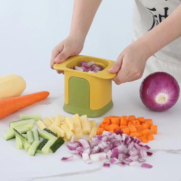Multifunctional Vegetable Cutter Household Hand Pressure Cutter Kitchen Potato Chip Cutting Diced Radish Onion Cubes Artifact