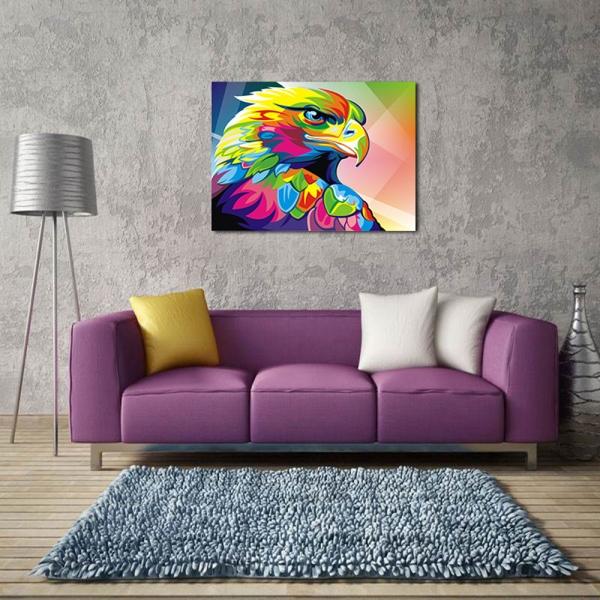 Neutral Colorful Animals of Eagle Oil Painting Spray Painting