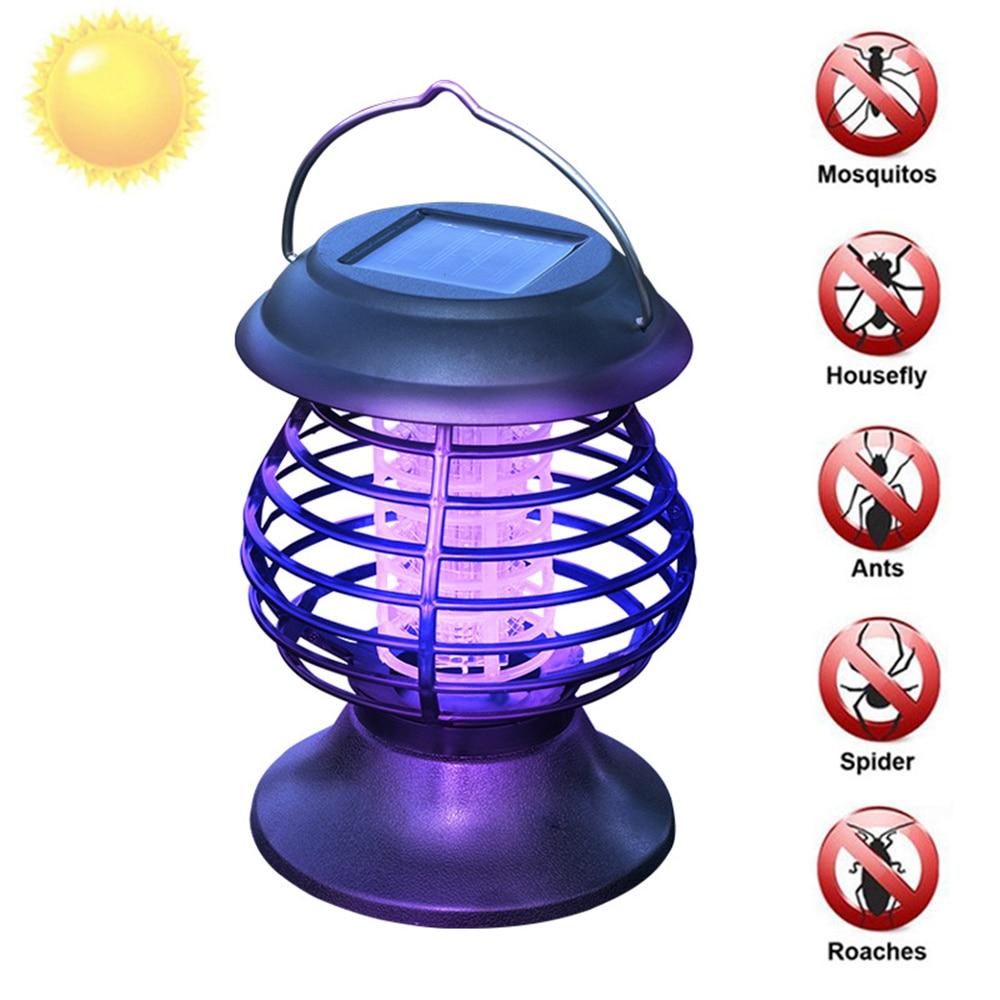 New Portable LED Solar Mosquito Killer Lamps Hanging Mosquito Repellent Insecticidal Outdoor Waterproof Garden Lights Decoration