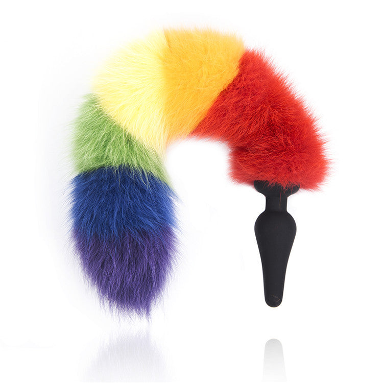 Colorful Anal Plug Tail, Faux Tail Butt Plug Erotic Sex Toys Animal Role Play Cat Tail Cosplay