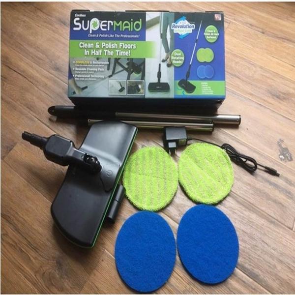 New Spin Household Electric Broom Wireless Electric Rotary Mop Rechargeable Sweeper Artifact AU Standard