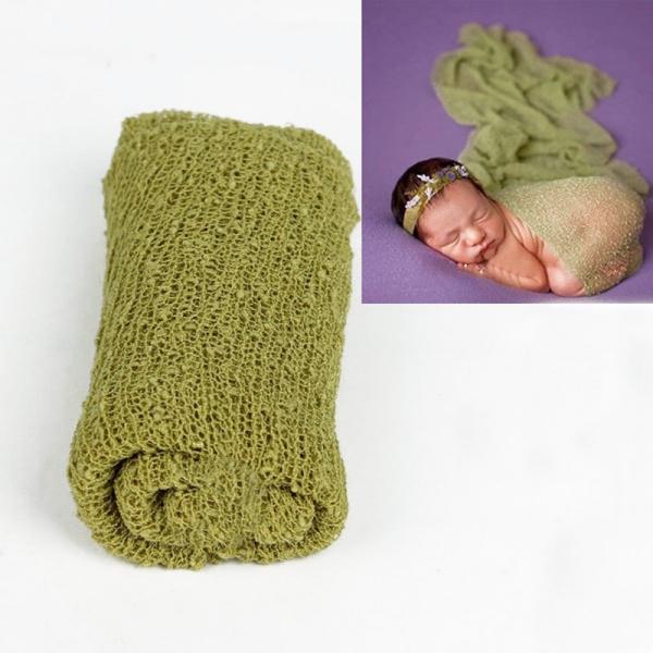 Newborn Baby Photography Props Soft Swaddle Knit Stretch Wrap Blanket #13