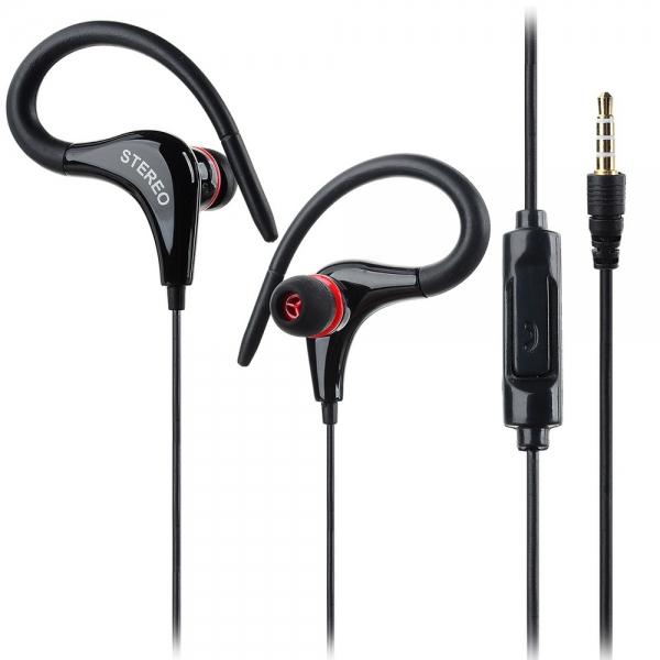 Newfashioned Sports Earphone with Mic / Smart Button Black