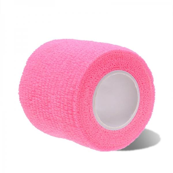 Non-woven Adhesive Elastic Supporting Finger Arm Bandage Tapes - Fluo Pink