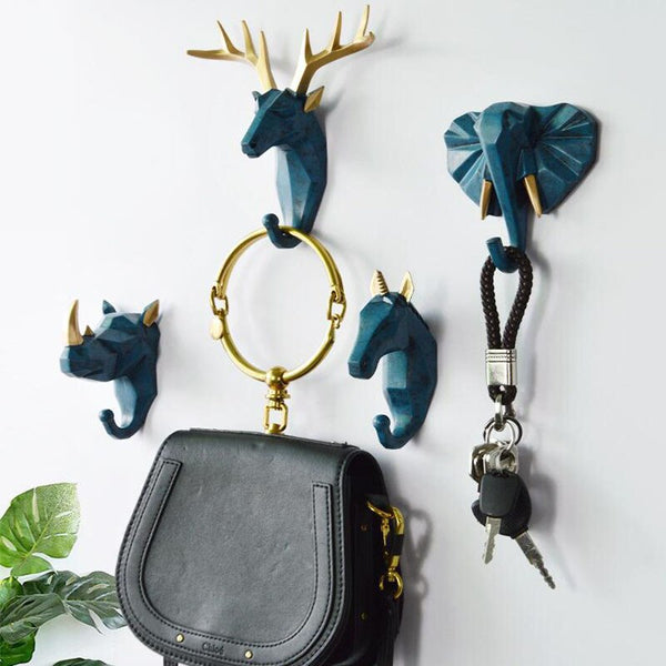 Nordic Style Animal Hanging Resin Hook