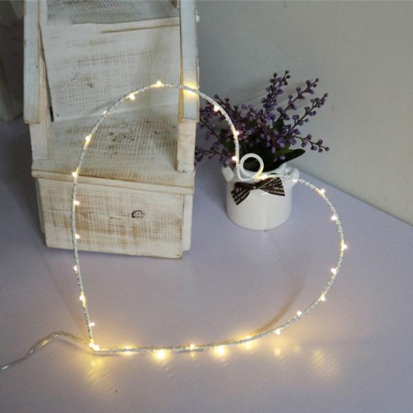 Novelty Party Decoration Window Picture 3D LED Table Night Light White Heart