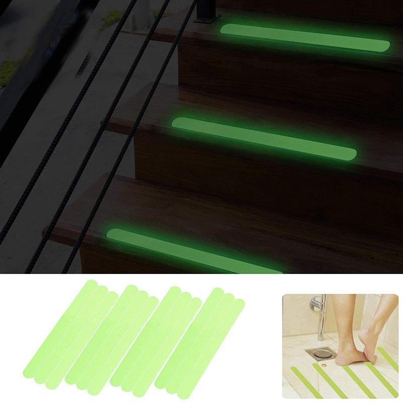 Noctilucent Anti Skid Waterproof Bathroom Bathtub Treads Stickers Non Slip Tape Fluorescence Luminous Decals Safety Mats