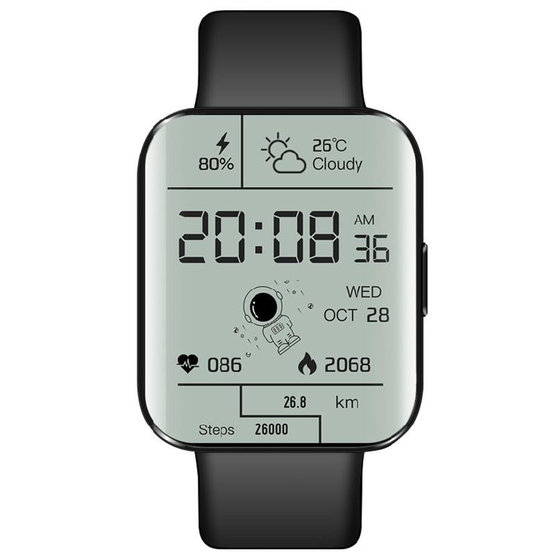 2021 New Fashion 1.69 Inch Smart Watch Body Temperature hyperboloid Screen Smartwatch Accurate Heart rate oxygen Monitor