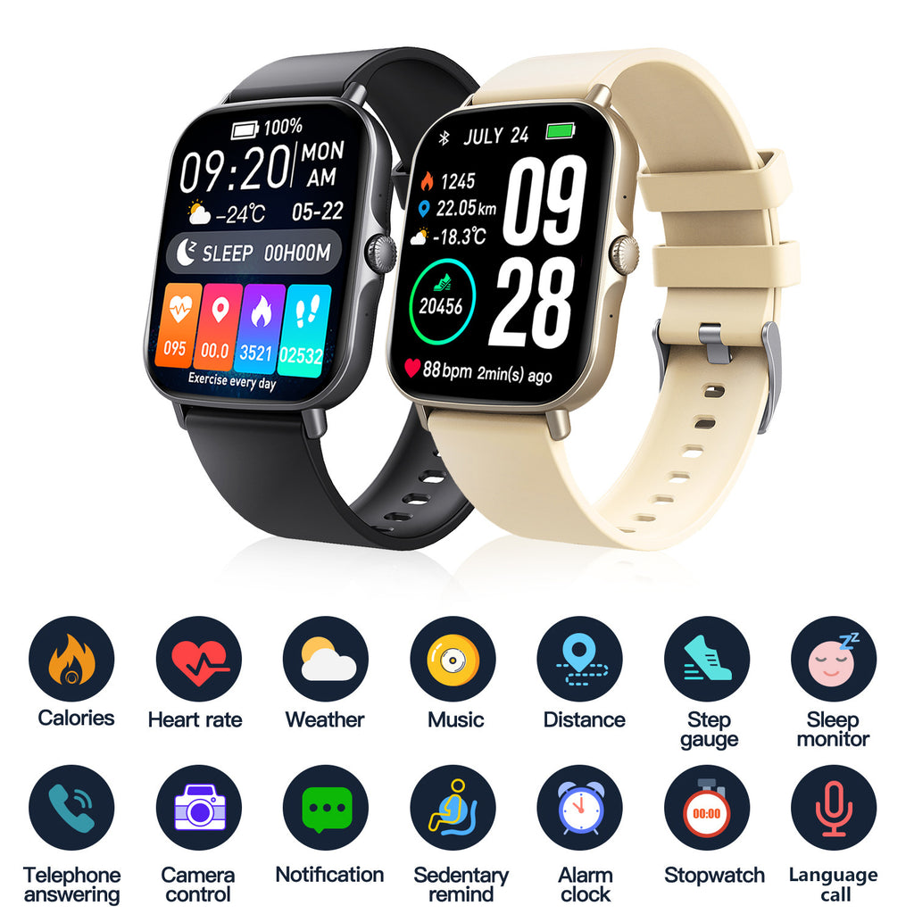NEW F15S Smart Watch Bluetooth Call HD Large Screen Fitness Bracelet Smart Watch Heart Rate Body Temperature Blood Oxygen Monitor Smart Watch