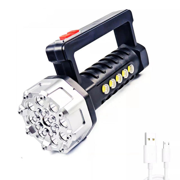 100000LM Tactical Super Bright 17 LED+5 COB Flashlight USB Rechargeable Torch Work Light