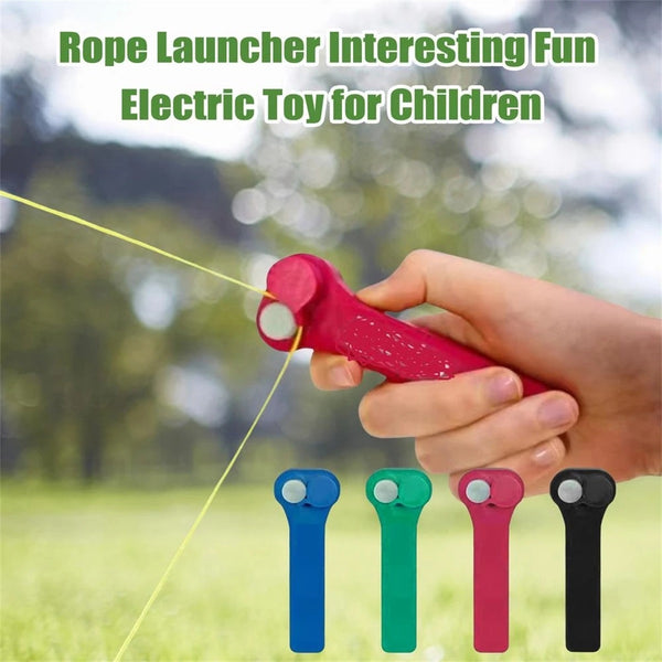 Rope Launcher Propeller Zip String Rope Push Thruster Controller Cord Shooter Cool Kid Gift Props Handheld Electric Toys Tiktok