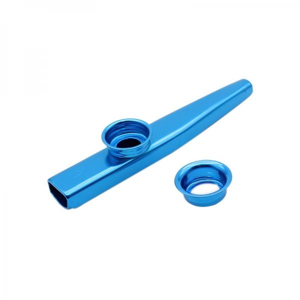 Orff Alloy Metal Kazoo Flute Diaphragm Mouth Flute Harmonica Blue
