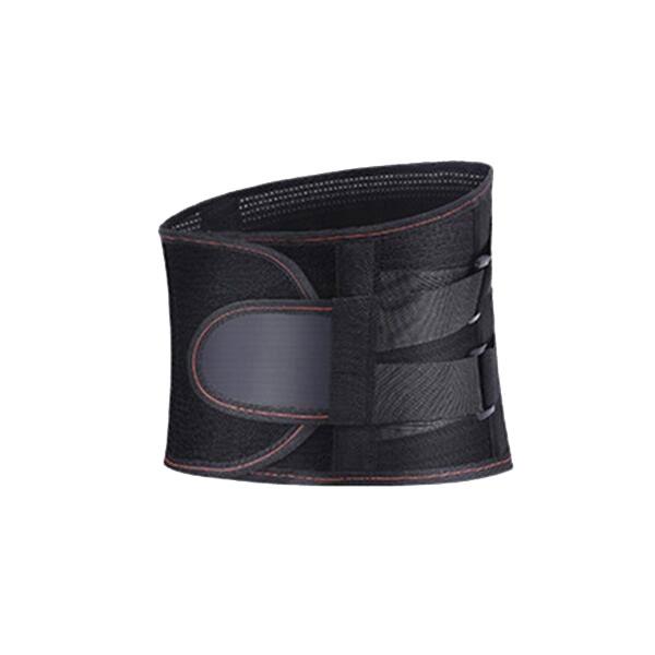 Orthopedic Tourmaline Self-heating Magnetic Steel Bone Medical Bar Waist Widen Belt Lumbar Support Back Brace Belt With 3pcs Pad - Black L