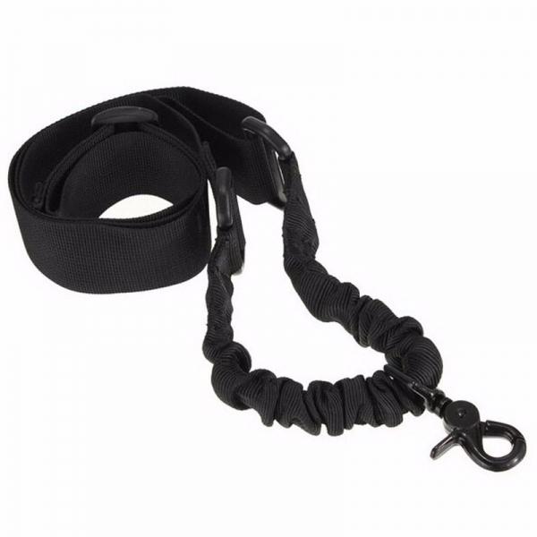 Outdoor Adjustable Bungee Single One Point Sling Elastic Belt Strap Rope Cord with Buckle Black