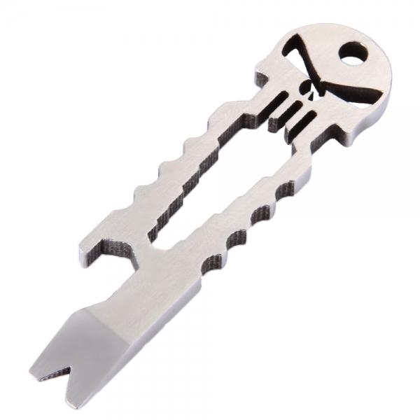 Outdoor Skull Design Multi-Function Stainless Steel Tool Silver S