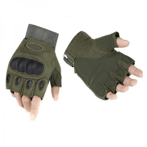 Outdoor Tactical Microfiber Half Finger Gloves for Riding Camping Hiking Army Green M