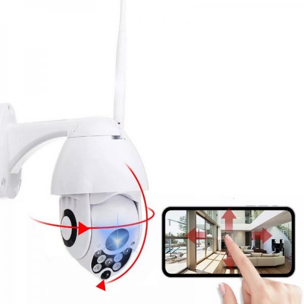 Outdoor Waterproof Camera Wireless Cloud Billiard Machine Surveillance Camera Wifi Mobile Phone Remote Network HD Zoom Camera - US Plug