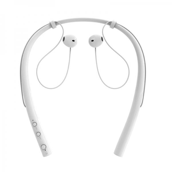 HBQ-Q14 Bluetooth Halter-style Stereo Sports Headphones for iPhone 7/8/Plus/X White