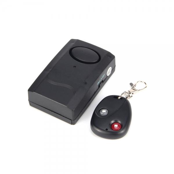 Security Remote Control Vibration Alarm Windows and Doors Siren Vibration Alarm - Black