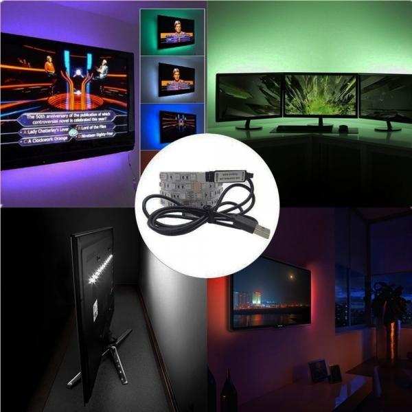 1M USB 5V RGB 5050-180LED TV Background Waterproof Light Strip Bar
