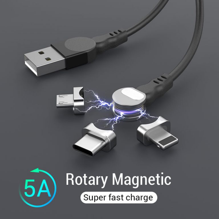 2nd Generation Rotating Magnetic 5A Quick Charge Cable
