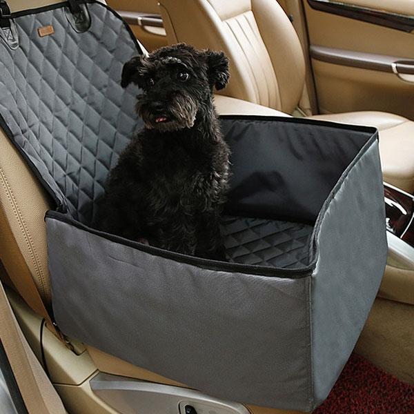 Pet Car Carrier Storage Bag Waterproof Seat Cover for Travel 45 x 45 x 58CM Gray