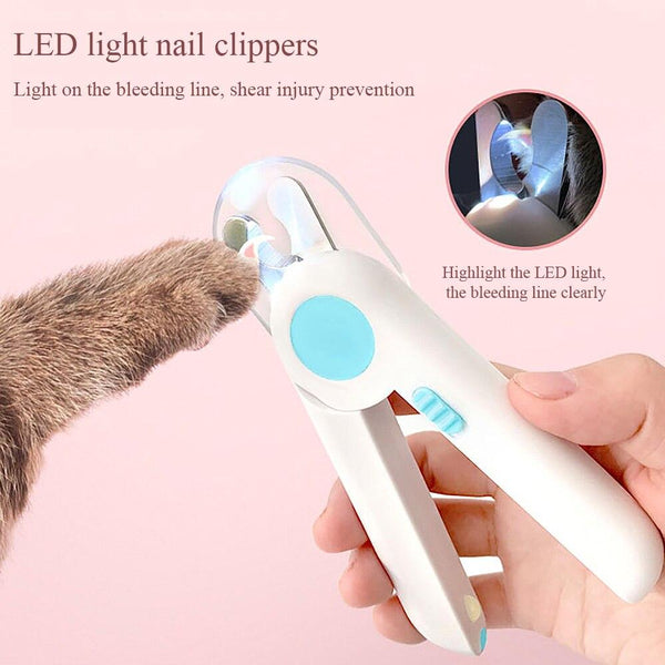Pet Cat Dog Nail Clipper Cutter Stainless Steel Grooming Scissors Professional Clippers Claw Nail Scissors With LED Lights