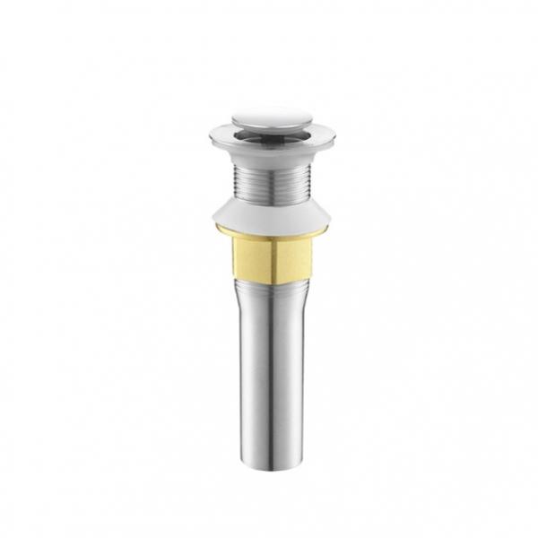 Pop Up Sink Drain without Overflow, Bathroom Vessel Sink Drain Assembly, Brushed Nickel