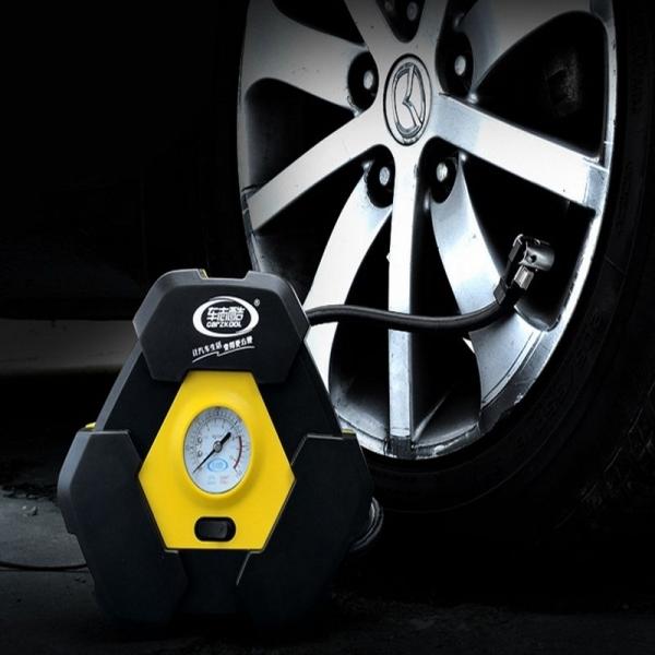 Portable 12V 22 Cylinder Car Auto Mechanical Meter Electric Air Compressor Tire Inflator Pump with Extended Power Cord with Cigarette Lighter Plug