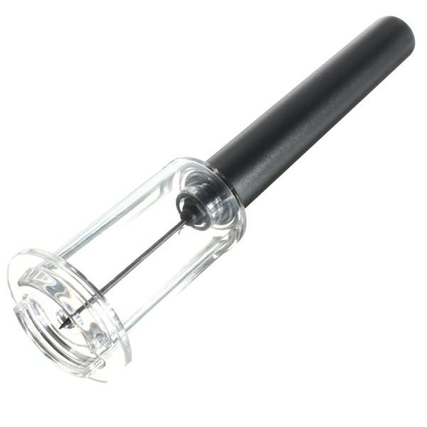 Portable Air Pressure Cork Popper Red Wine Opener Black & Transparent