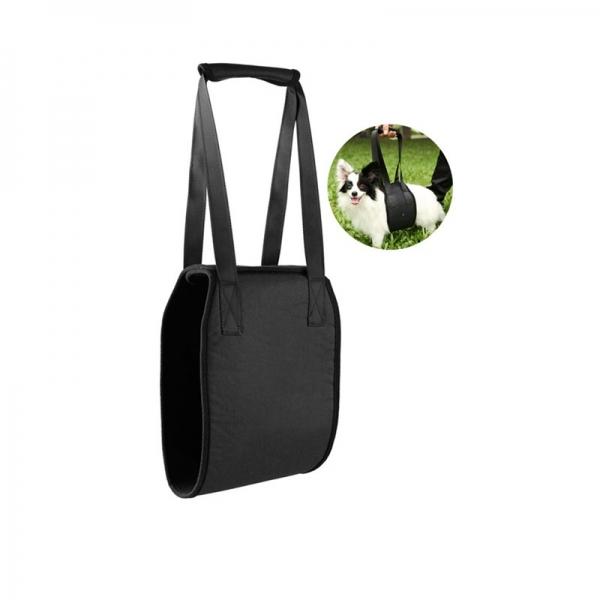 Portable Elderly Disabled Pet Dog Auxiliary Belt Dog Lift Support Go Upstairs Pets Rehabilitation Harness Assist Sling - Black L