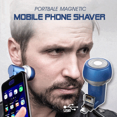 Portable Magnetic Mobile Phone Shaver Blue