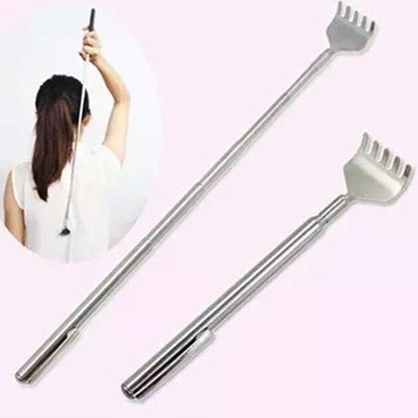 Portable Metal Telescopic Back Scratcher Extendable Back Scratcher Silver