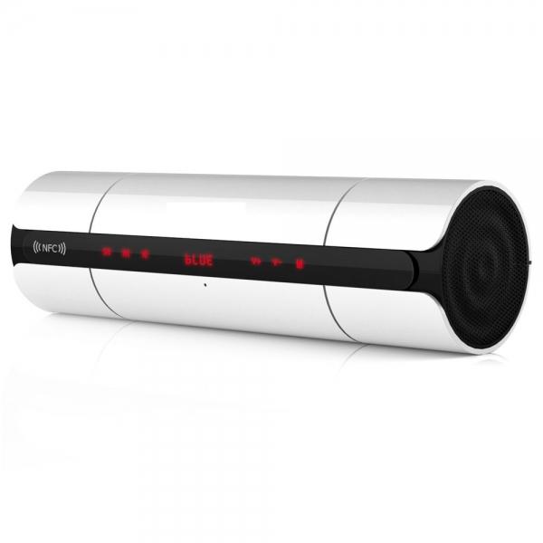 Portable NFC FM HIFI Bluetooth Wireless Stereo Super Bass Speaker White