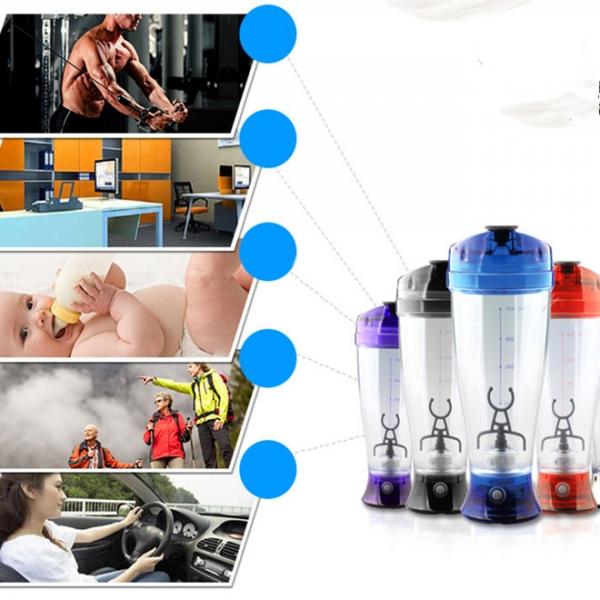 Portable Self Stirring Mug Mixing Cup Battery Operated for Juice Coffee 450ml Blue