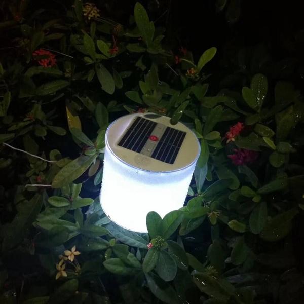Portable Solar Energy Inflatable Camping Light Waterproof Folding Outdoor Light - Frosted Type