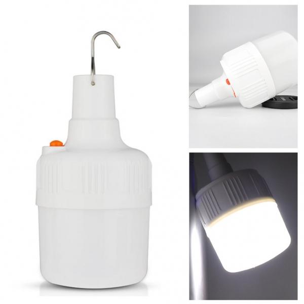 Portable Waterproof Wirless 60W 24LED Rechargeable Light Bulb Dimmable Emergency Light Outdoor Camping Light for Tent Patio Porch Garden BBQ Night Markets Power Failure