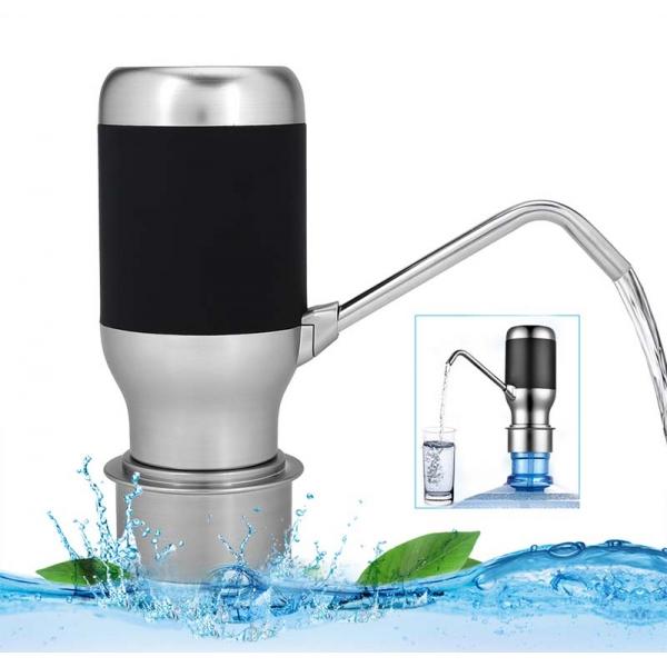 Wireless Electric Drinking Water Bottle Pump Outdoor Camp Water Dispenser Black