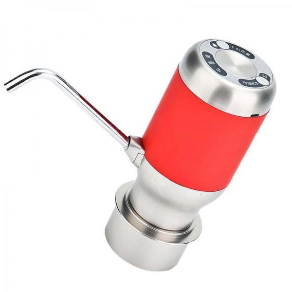 Wireless Electric Drinking Water Bottle Pump Outdoor Camp Water Dispenser Red