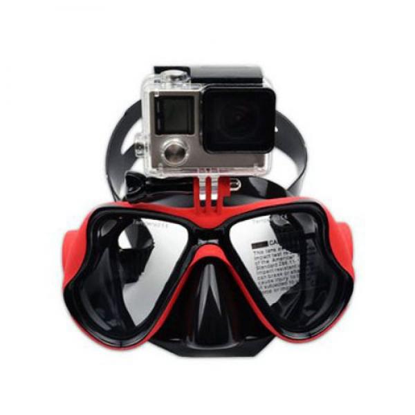 Practical Diving Swimming Goggles with Action Camera Mount for GoPro / Xiaomi Yi Red