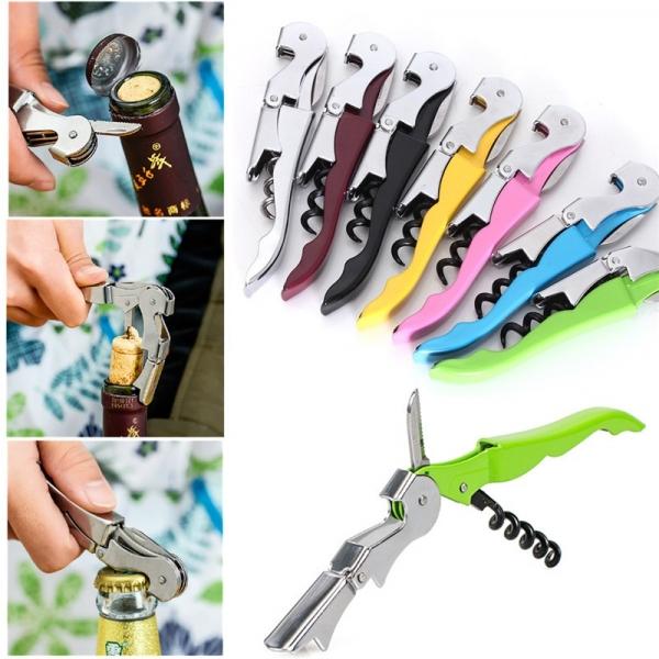 Professional Corkscrew Opener Household Accessories Wine Champagne Grape Wine Beer Bottle Opener Random Color