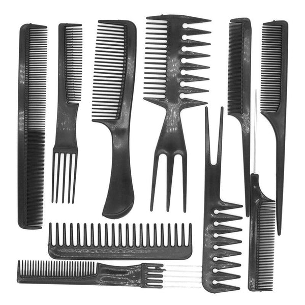 Rechargeable Men Electric Hair Clipper Trimmer Beard Shaver Comb Set 10 Pieces Hair Combs Salon Barber Making Hair Style Tools