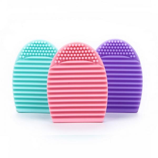Professional Stylish Colored Silicone Egg-style Brush Cleaner White