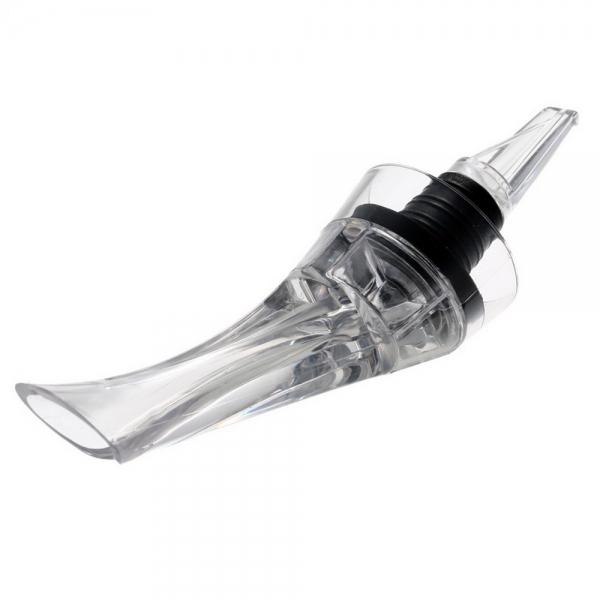 Professional Wine Aerating Pourer Spout Decanter with Holder Transparent