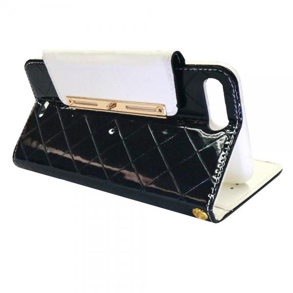 Purse Type Flip Cover PU Leather Phone Case for iPhone 6 Plus/6S Plus Black