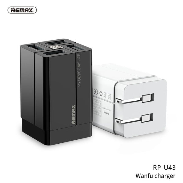REMAX High power Charger  Multifunctional 4-Head Multi-head EU UK Version 3.4A Multi-port Fast Charging Head